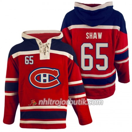 Män Ishockey Montreal Canadiens Andrew Shaw 65 Röd Sawyer Hooded Sweatshirt